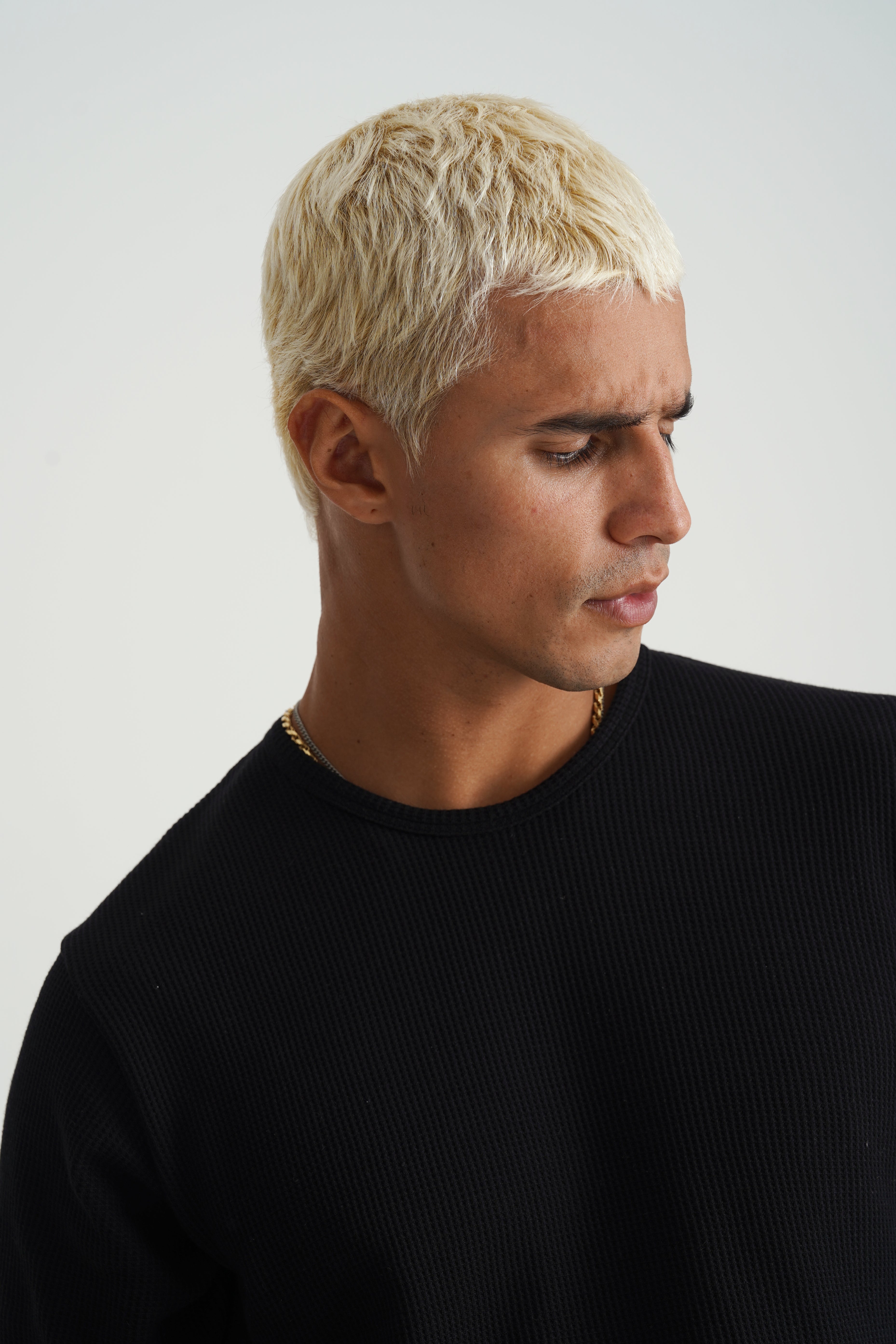 Waffle Tee Black